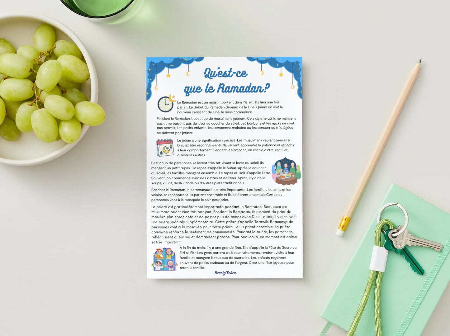 Ramadan - Frans werkblad