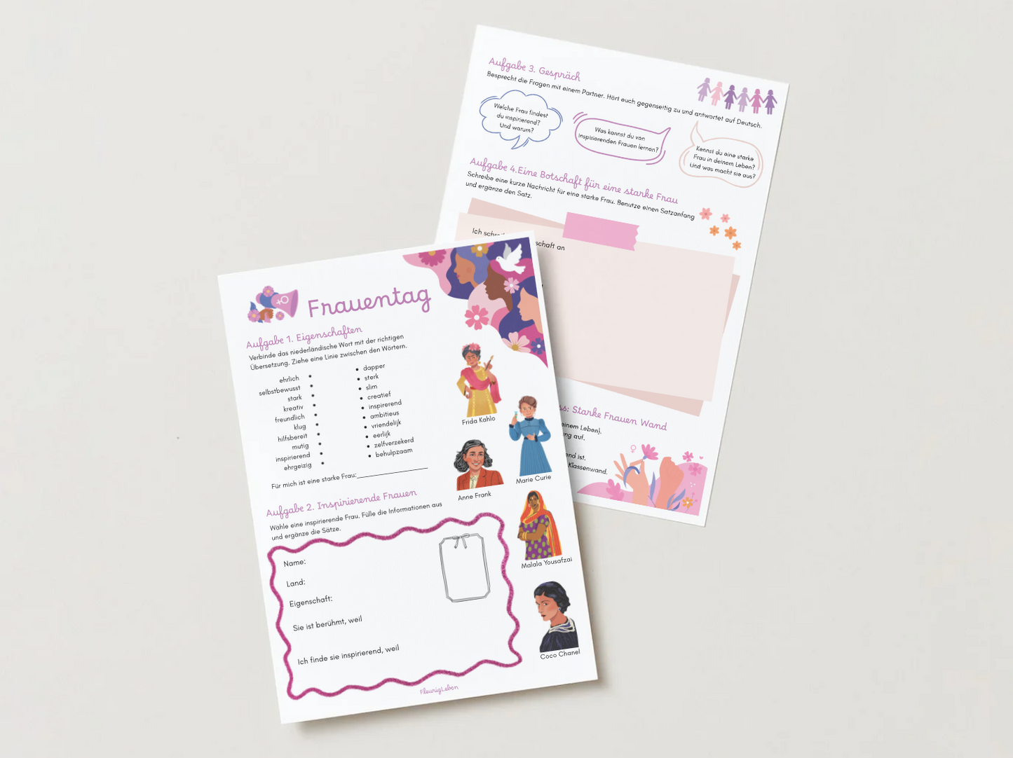 Frauentag - Duits werkblad
